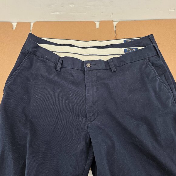 Polo Ralph Lauren Men's Chino Pants 38x32 Blue Stretch Classic Fit Flat Front - Picture 5 of 10